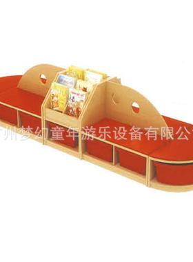 轿车书柜 学生书柜儿童具 儿童HB-06408实木家 家幼儿造具型书 架