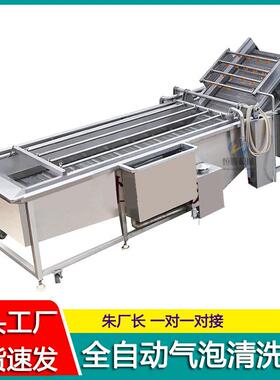 丹东膏莓草秋梨梨子清洗机 厂家用商用大型袋气泡清洗机NEA 榨菜