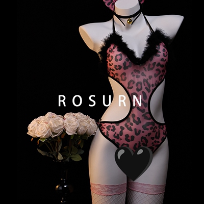 夜曲蔷薇「猫耳粉豹」性感小粉豹性感连体衣纯欲呆萌套装