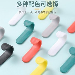 小清新免打孔挂钩家用无痕衣帽钩迷你门 麦德龙免钉J型挂钩壁挂式