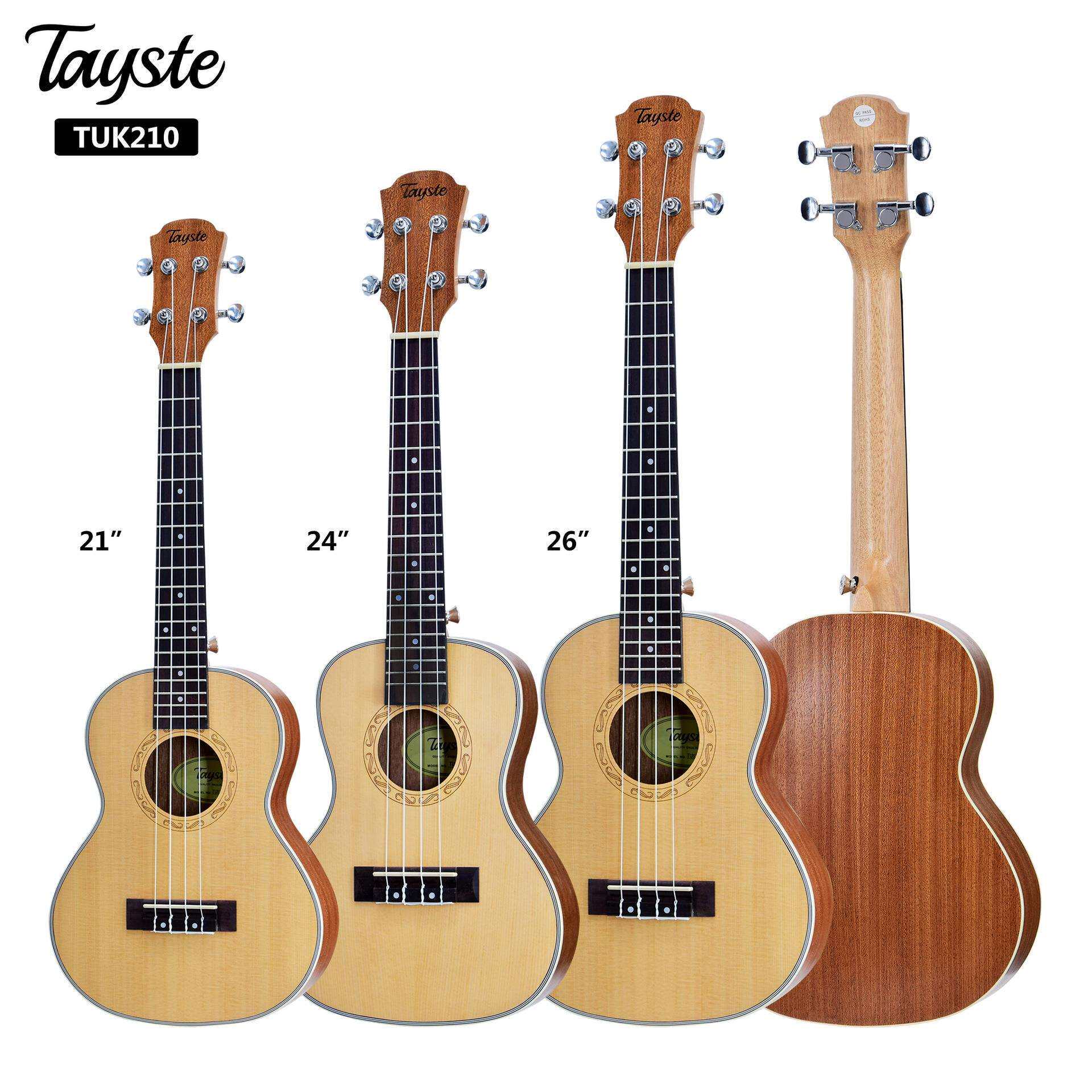 厂家26寸23寸21寸尤克里里 电箱款ukulele夏威夷小吉他玫瑰木