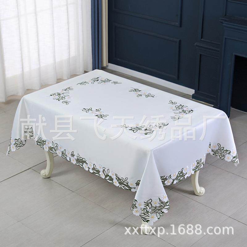 现货欧式蕾丝桌布家用镂空透明长方形茶几餐桌布艺盖巾防尘布