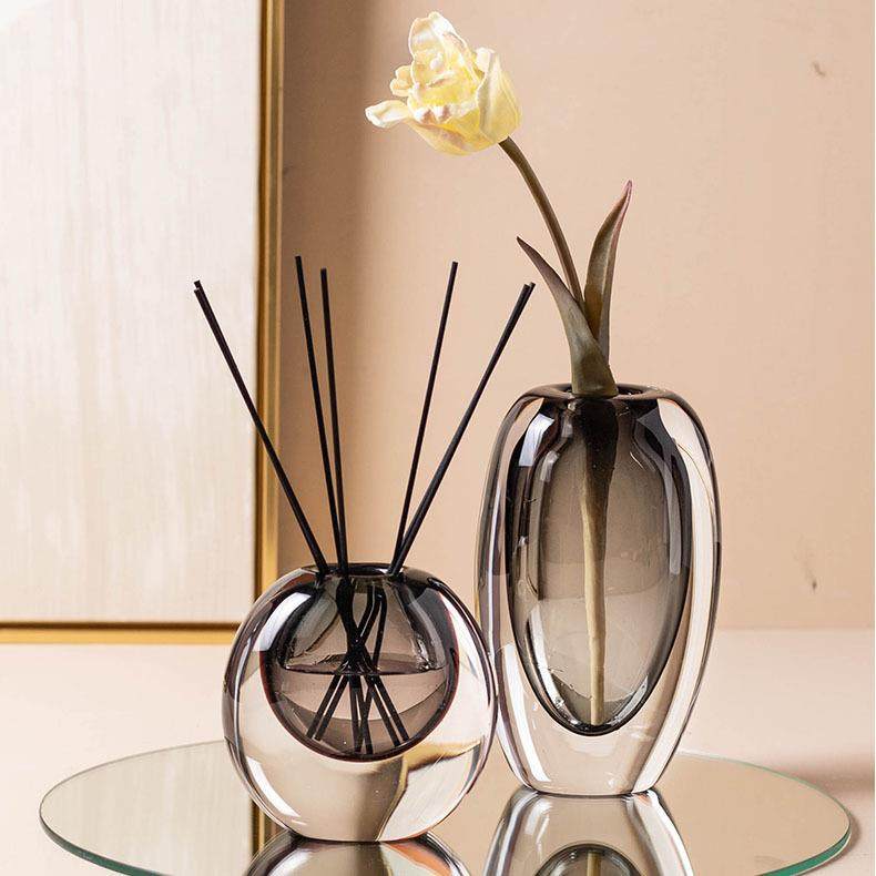 琉璃花瓶现代客厅摆件插花轻奢透明玻璃花器干花餐桌玄关软装饰品,节庆用品/礼品,新娘配件,淘宝优惠券,粉丝福利购,淘宝优惠卷