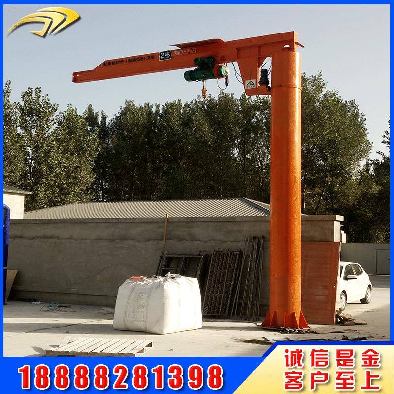 0.5T小型起重机悬臂吊移动式车载悬臂吊圆柱型手动旋转悬臂吊