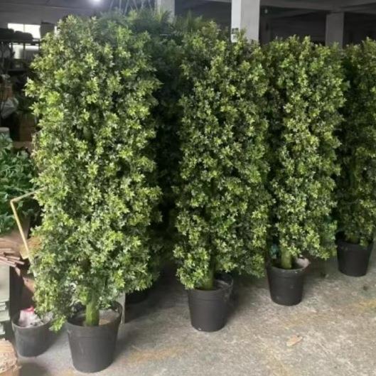 仿真黄杨木杨梅叶圣生白蒂树枝假果枝福禄桐叶家居景观装饰摆件