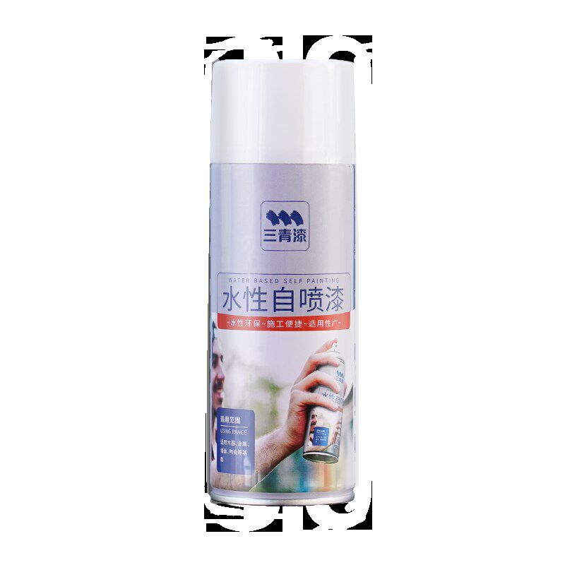 青白色自喷漆具木器漆白色哑光白柜子水性油漆刷木板白漆自喷