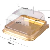 一次性正方形班戟包装 盒雪媚娘点心盒吸塑盒个