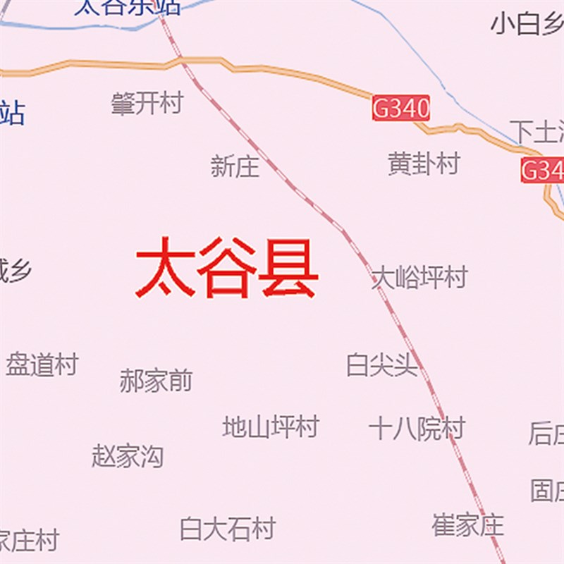 晋中市地图图办公室挂图防水墙壁超大装饰画