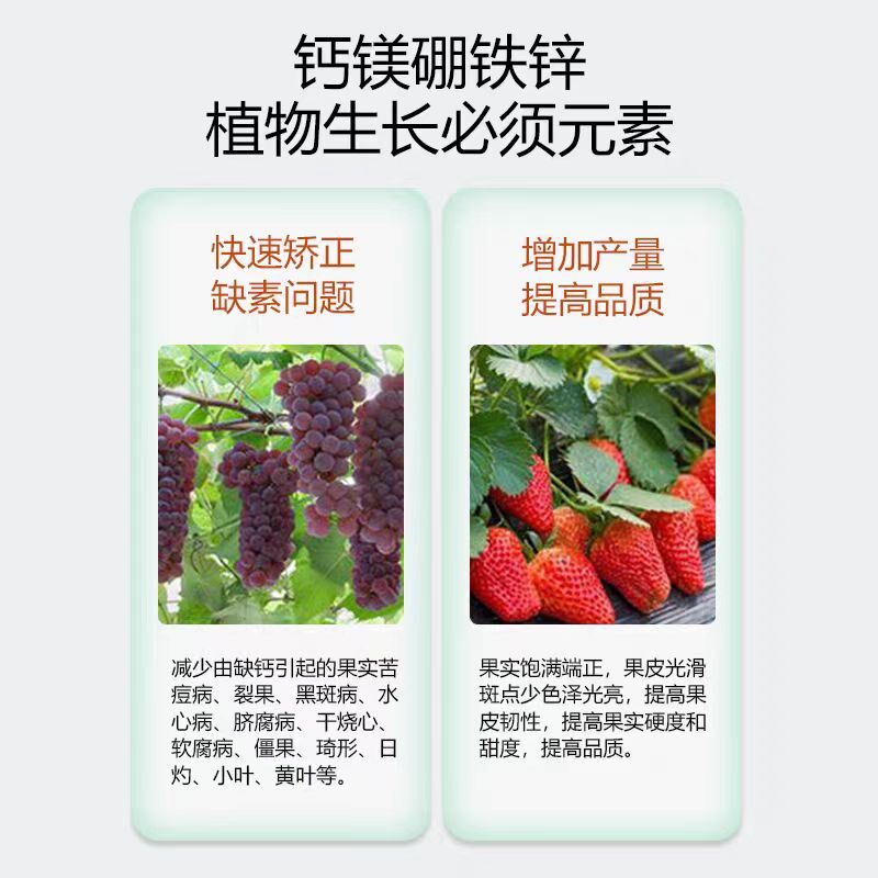 中微量元素水溶肥料钙硼锌铁蔬菜瓜果滴灌冲施撒施速溶复合肥料