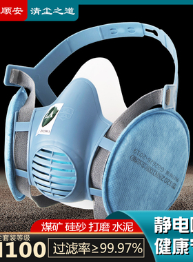 宝顺安N防尘口罩防工业粉尘灰粉煤矿水泥打磨装修电焊口罩