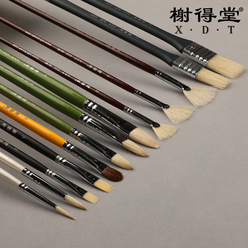 榭得堂水粉笔件画笔油画颜料笔丙烯手绘美术学生艺考水粉色彩笔狼