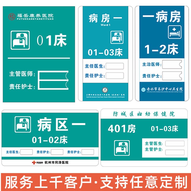 医院病房床号牌医生护士姓名更换式标识牌诊室科室牌病护理值日牌