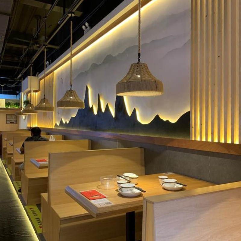 饭厅吧台火锅店麻绳创意性店铺商用美发理髲店服店复古灯