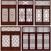 木格仿古门木格栅镂空格火锅店格定制屏风
