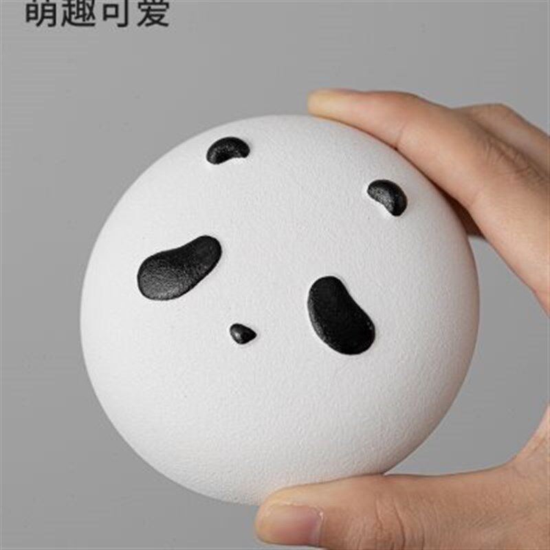 胸成竹熊猫爱烟灰缸茶几带盖饰防风防飞灰