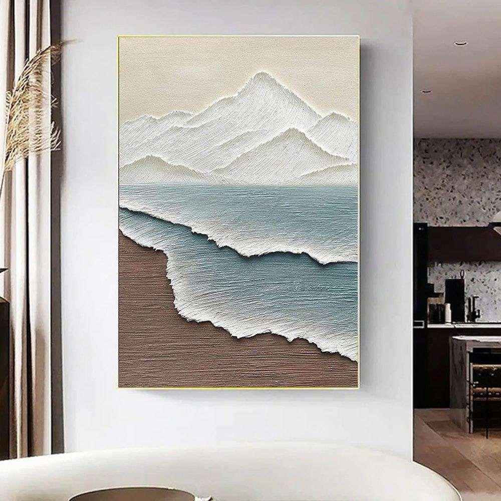 外贸纯手绘油画大副抽象山水卧室画玄关餐厅客厅装饰画肌理油画