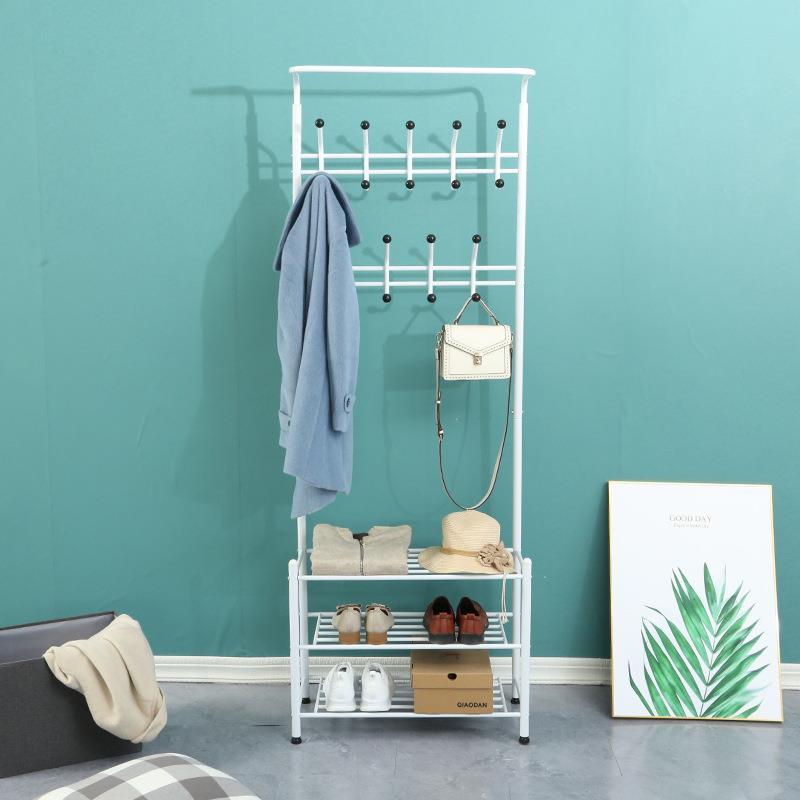 厂家直供落地9勾衣帽架创意卧室客厅挂衣架铁质小清新挂衣架