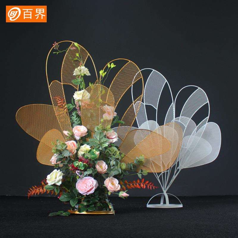 桌摆新款婚庆道具铁艺桌花器婚礼桌面装饰用品欧式家居玄关摆件