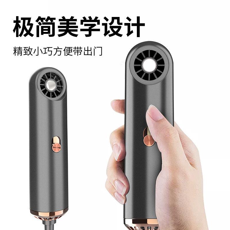 新款跨境网红迷你无叶负离锤子懒人便携家用电吹风机器大功率