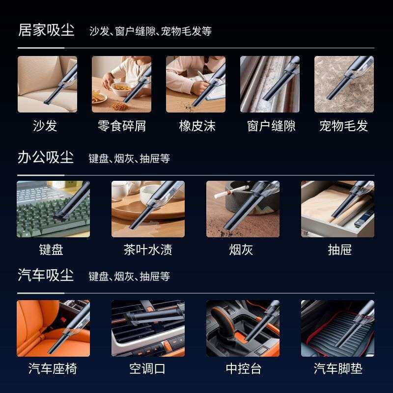 Z3E【2万人在10小时内发货】车载吸尘器无线充电大功率汽车内车用