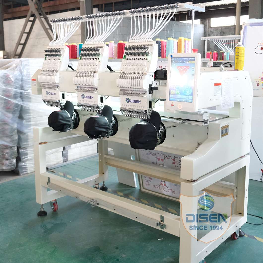 三头电脑绣花机 打样家用商用刺绣机帽绣机 embroidery machine