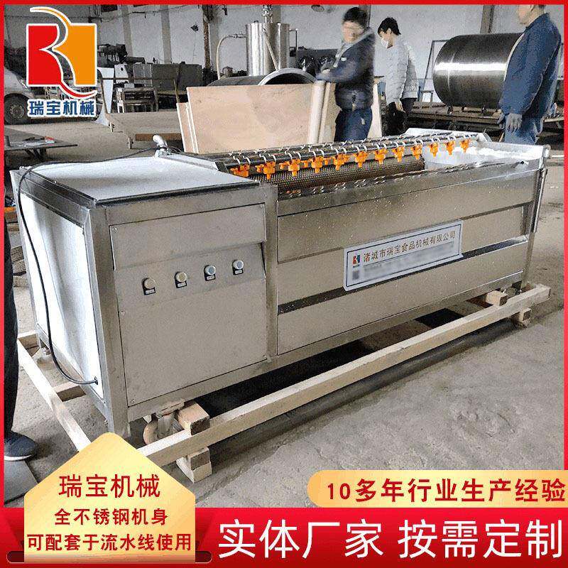 南瓜土豆大型毛辊清洗机小芋头清洗去皮设备根茎类去皮清洗设备