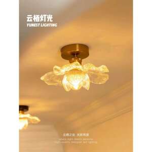 云栖花瓣过道灯走廊中古风阳台灯复古灯具入户玄关衣帽间吸顶灯