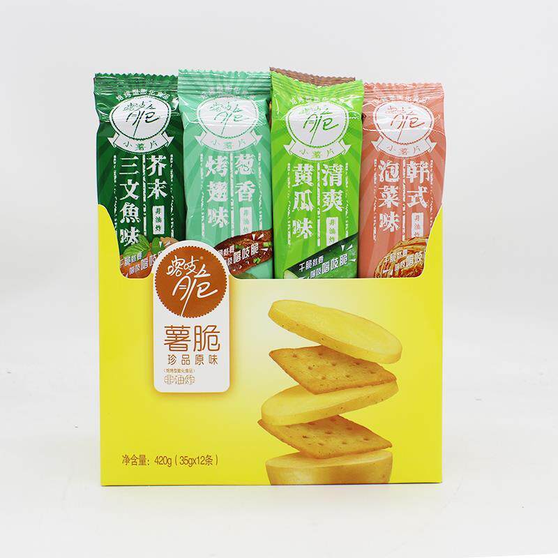 喀吱脆薯6LVE条茄恰恰番烧烤味薄脆薯脆芥末味嘎吱脆小零片食