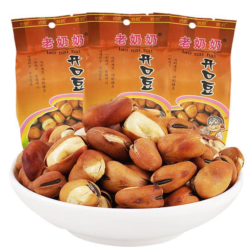 安庆安老奶奶开口豆12徽0g香脆蚕豆蹦豆兰花VBB脆豆炒货豆零食