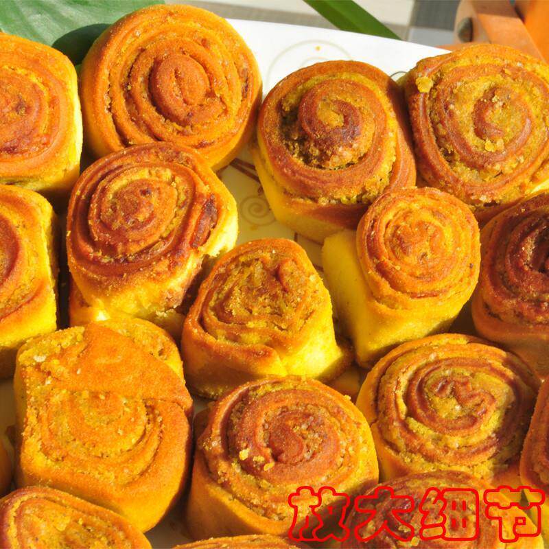 甘肃手工特色香小卷烤馍MGK小1份500 豆包邮烤饼面吃点馒头花卷零