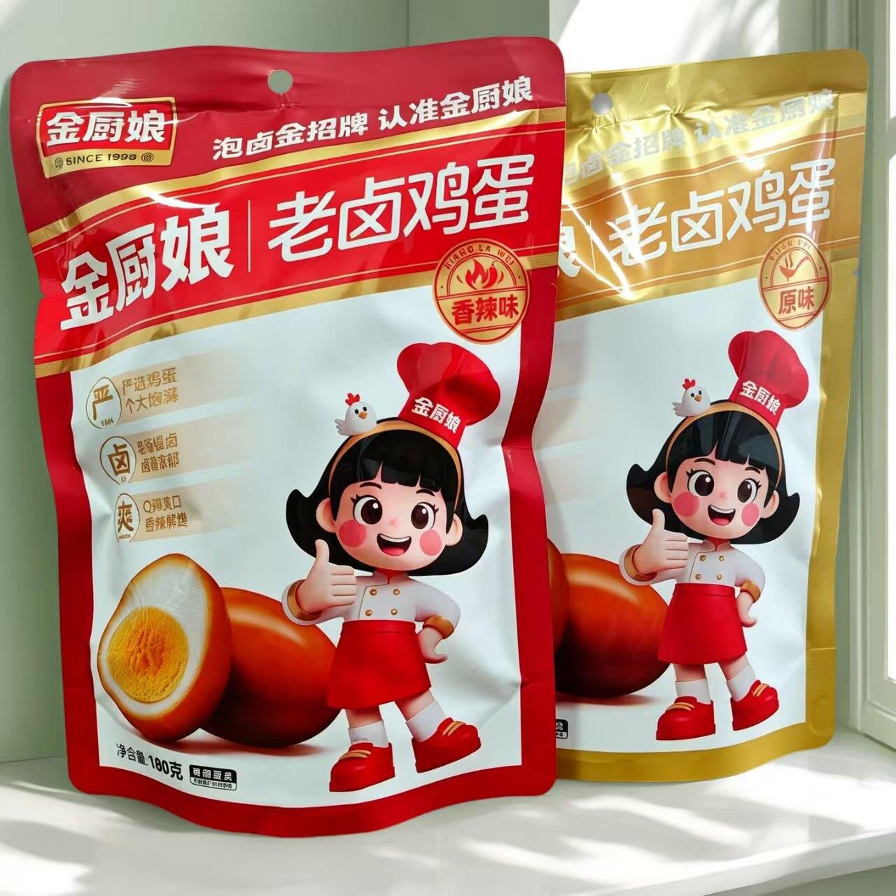 金厨娘老卤鸡蛋180g*2袋装原味香辣味卤蛋熟食小吃解馋休闲小零食