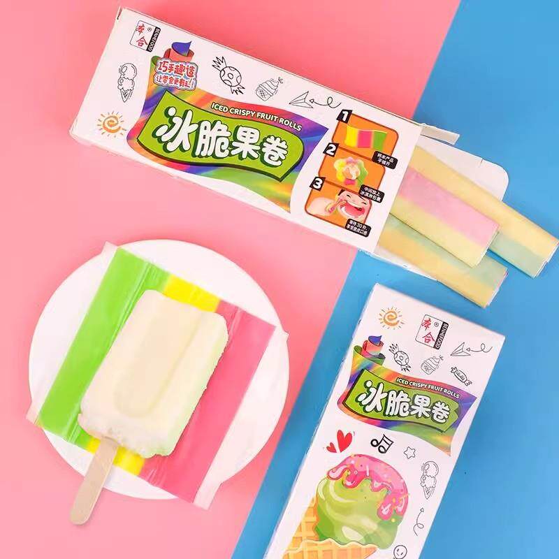 冰果卷软糖脆D皮冰淇手工IY玩秒变脆皮糖进口平替零食淋旗舰MTU脆