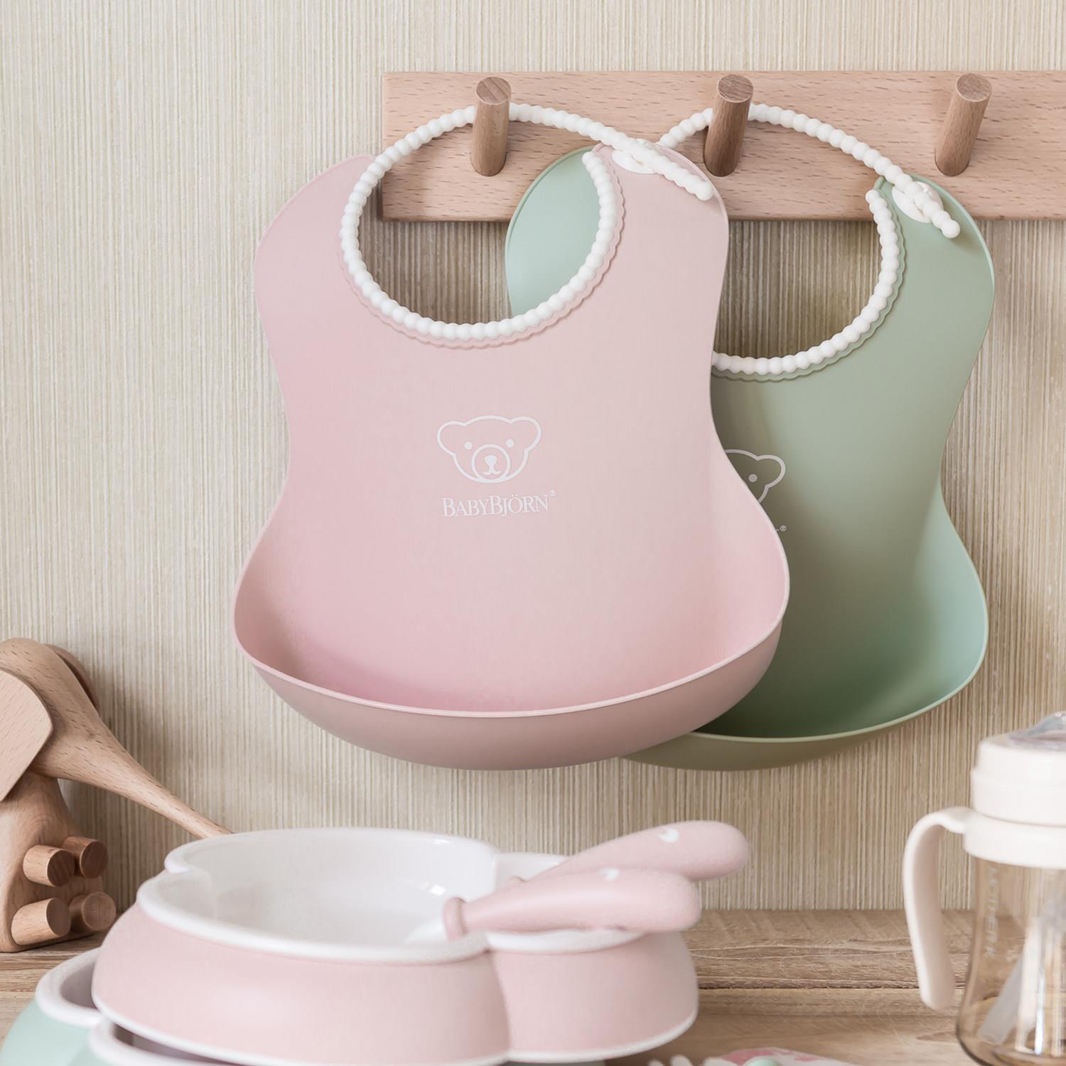 瑞典BabyBjorn 围兜宝宝吃饭立体口水围兜婴儿童防水吃饭围兜餐盘