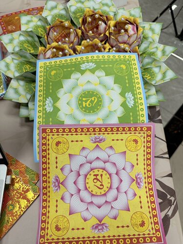 释迦菩提莲花纸19×19方形手工折纸双面彩印莲花纸