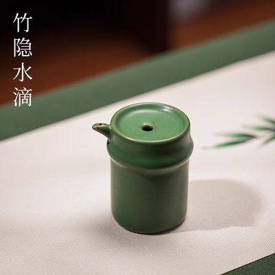 梅林笔庄水滴砚滴仿竹水盂砚台磨墨加水滴水器毛笔国画书房创意