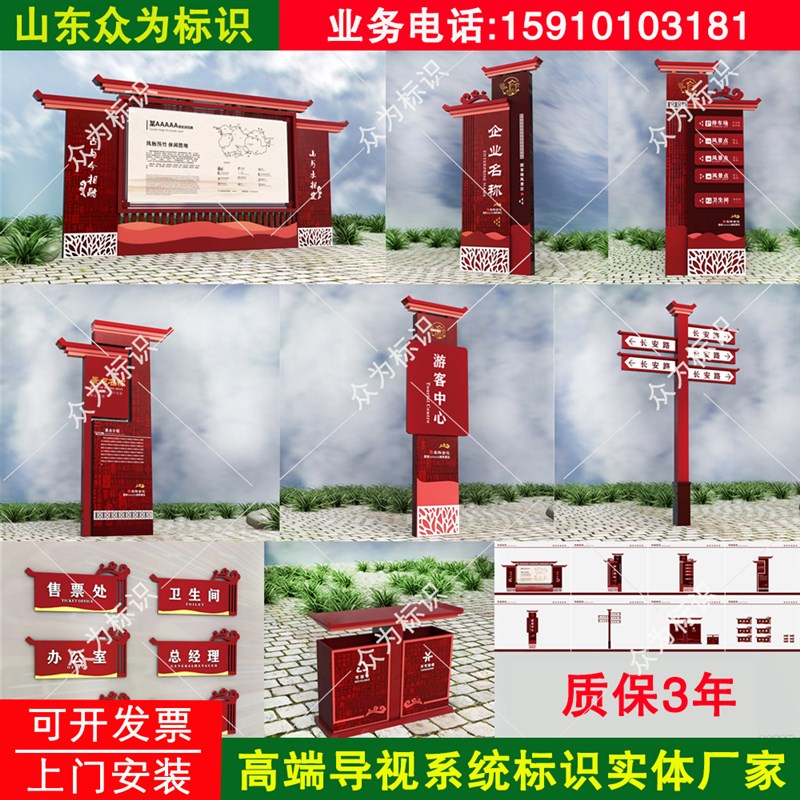 景区导视系统设计导览图公园指示牌平面图导向牌标牌宣传栏
