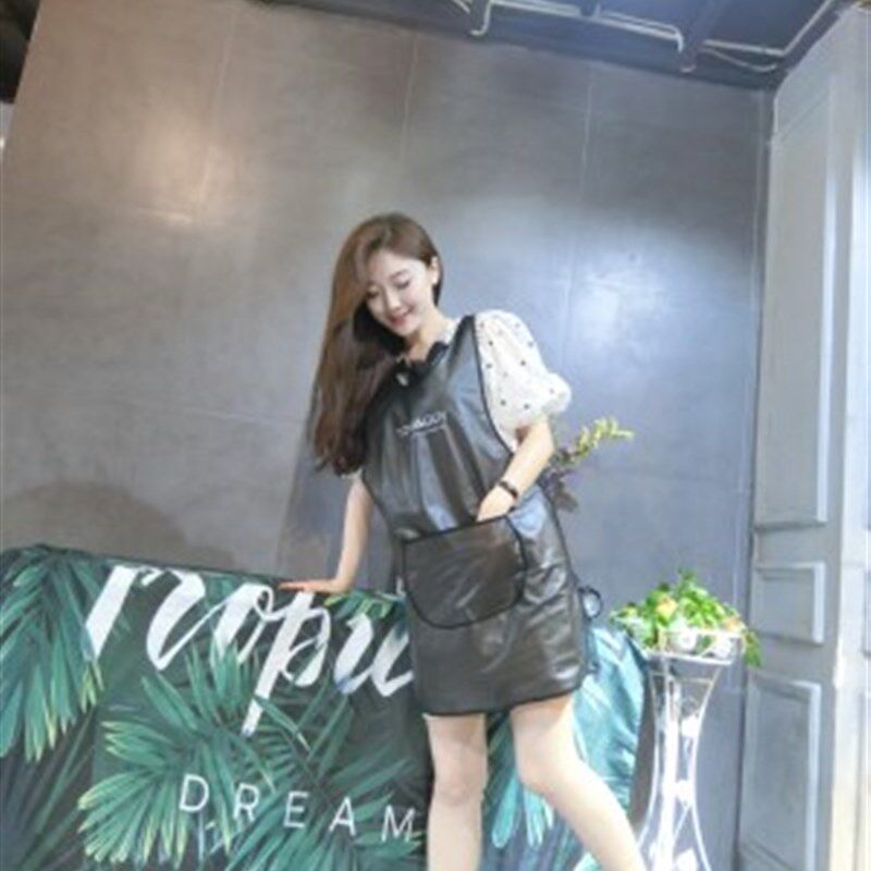 美发围裙理发美发师工服发廊染发助理技师围裙美甲工作服防水