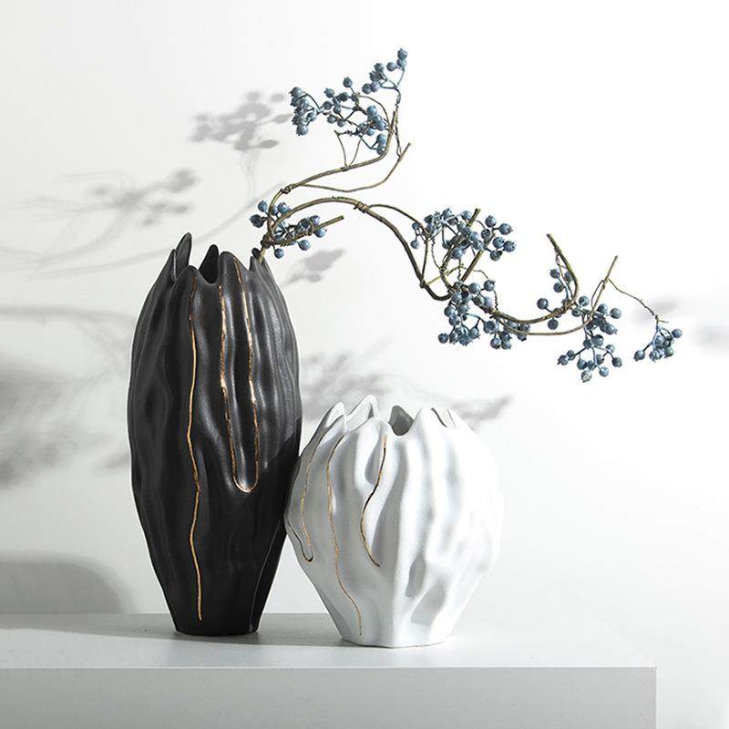 描金线条花瓶家居陶瓷插花花器现代客厅样板间餐厅软装摆件工艺品,农机/农具/农膜,其它农用工具,淘宝优惠券,粉丝福利购,淘宝优惠卷