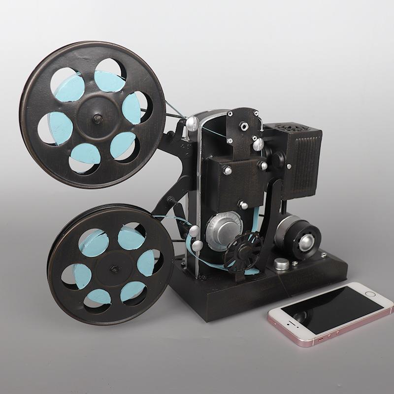 放映机模型铁皮工艺品怀旧老物件橱窗陈列摆件拍摄影道具美式复古