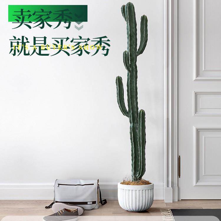 北欧室内植物装饰客厅橱窗仙人掌摆件假绿植仿真三手龙神柱仙人柱