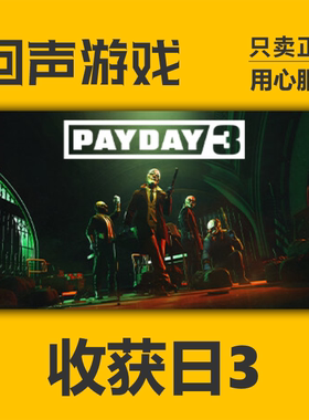 Steam 正版 国区key 收获日3 PAYDAY3 激活码 入库 秒发 PC端游戏