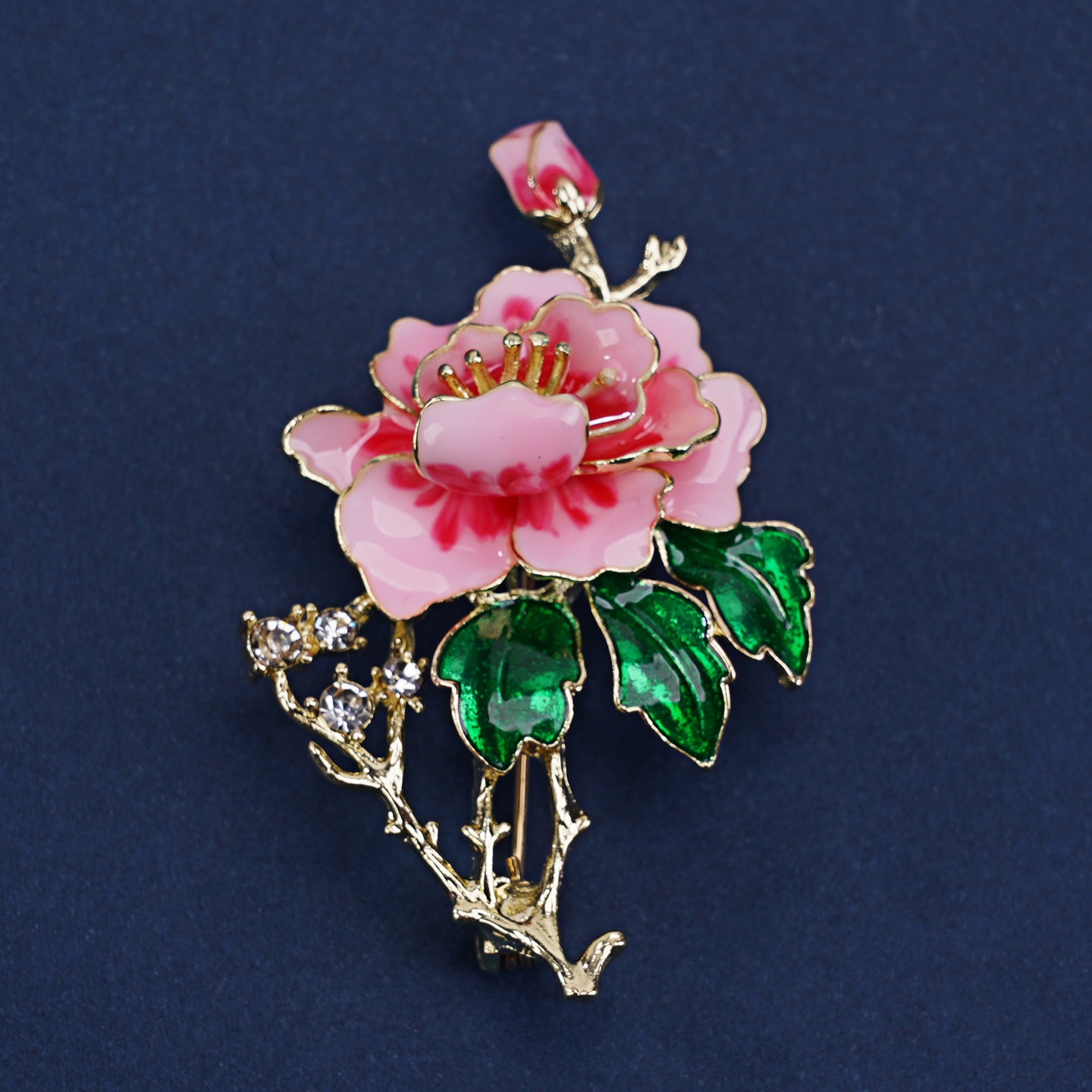 中国风新中式气质经典时尚清雅奢华优雅精致百搭牡丹花开胸针