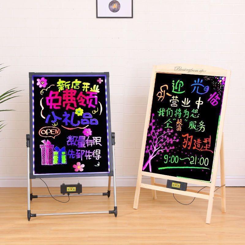 led荧光板广告牌发光黑板商用电子荧光屏手写字展示版摆地摊夜市