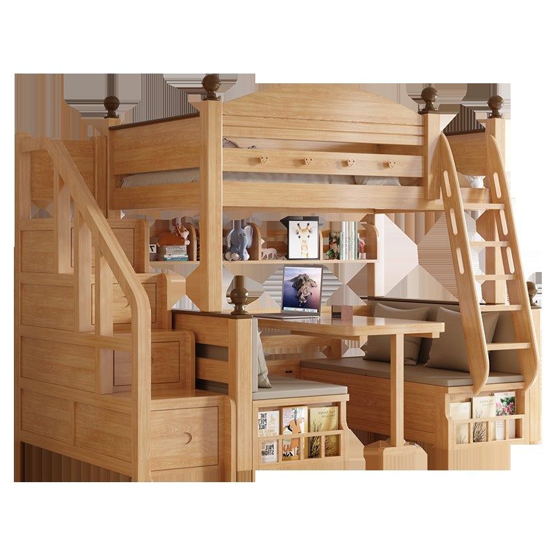 榉木上下床实木全实木儿童上床下桌高低床上下铺姐弟层床子母床,住宅家具,高低/子母床,淘宝优惠券,粉丝福利购,淘宝优惠卷