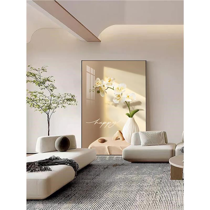 暖意客厅款端饰画玄关挂画沙发背墙免打落地画