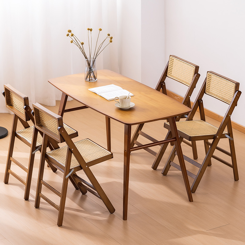 餐桌实木家用小户型现代简约出租房用长方形饭桌商用餐饮吃饭桌子