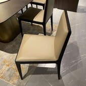 餐椅皮质红橡实木新百搭奢华样板房设计