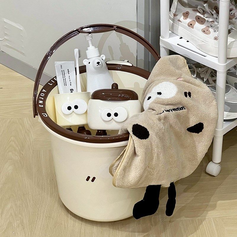 卡通水桶学生宿舍用洗漱装加厚脸盆洗澡洗漱盆三件爱塑料桶,家庭/个人清洁工具,水桶,淘宝优惠券,粉丝福利购,淘宝优惠卷