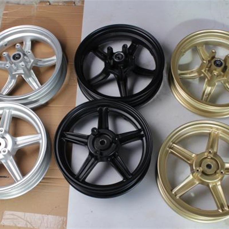 林海极光四代目飞鹰三代目劲战BWS改装前轮毂寸5孔后铝轮