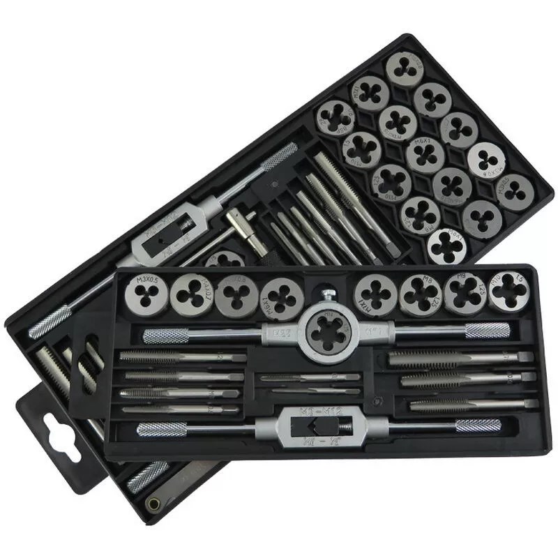 华丰巨箭 丝锥板牙套装40件套 丝攻扳手螺丝取出器 HF-8571140